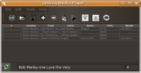 JahSing playlist using substance Raven Java Look and Feel.